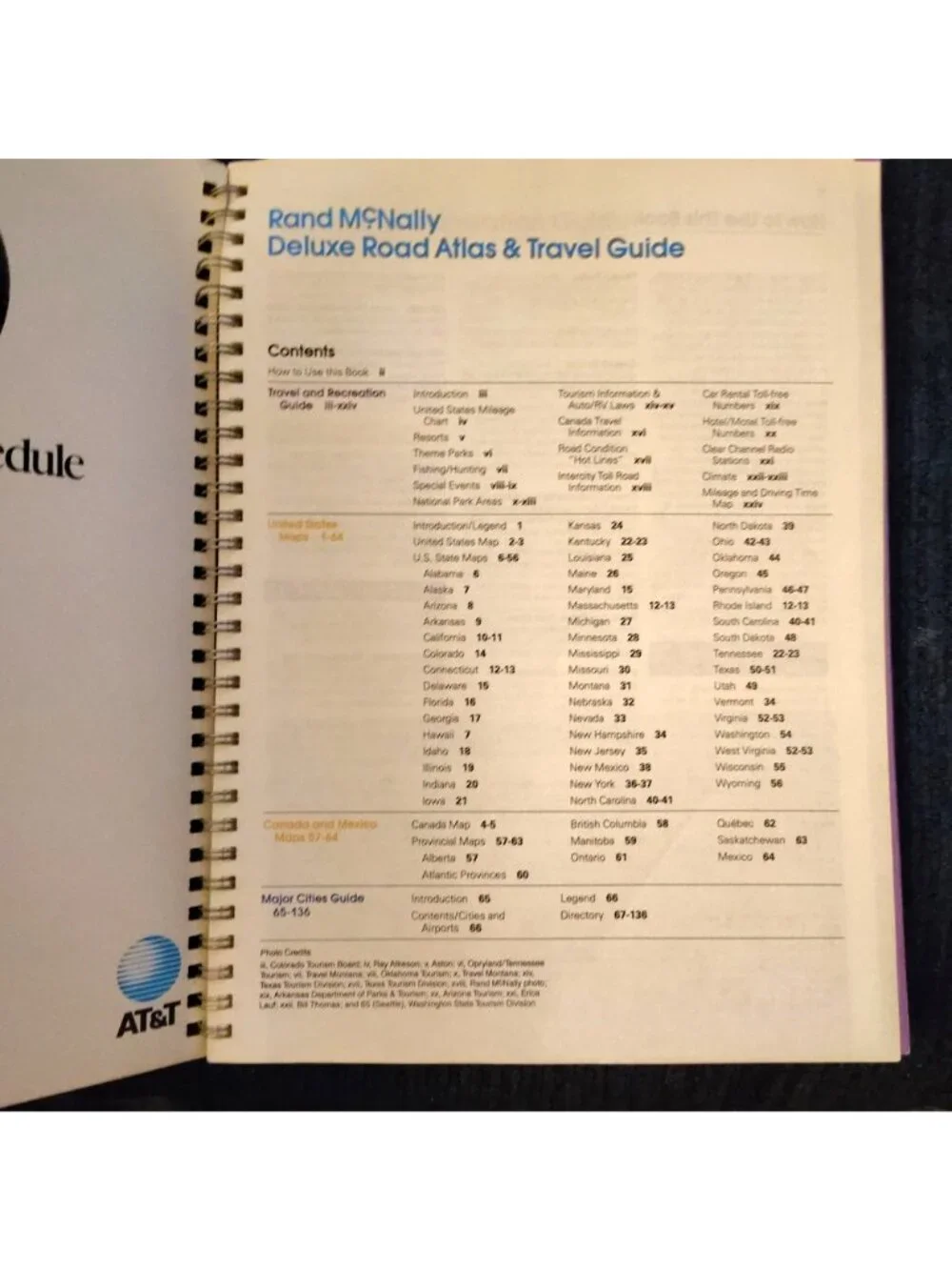 Rand McNally Deluxe Road Atlas Travel Guide Spiral 1993 Vintage US Canada Mexico